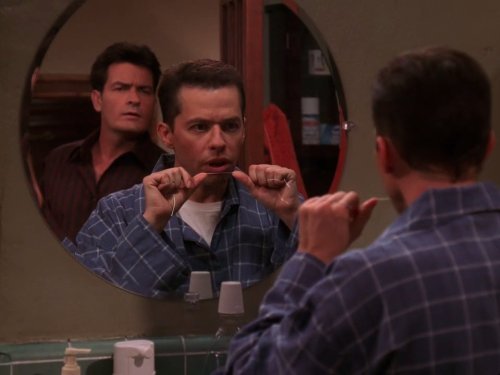 "Two and a Half Men" The Price of Healthy Gums Is Eternal Vigilance